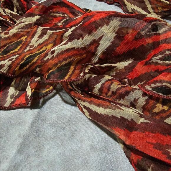 COLLECTION EIGHTEEN Tribal Boa POLYESTER Scarf 12 x 72 - Picture 3 of 4